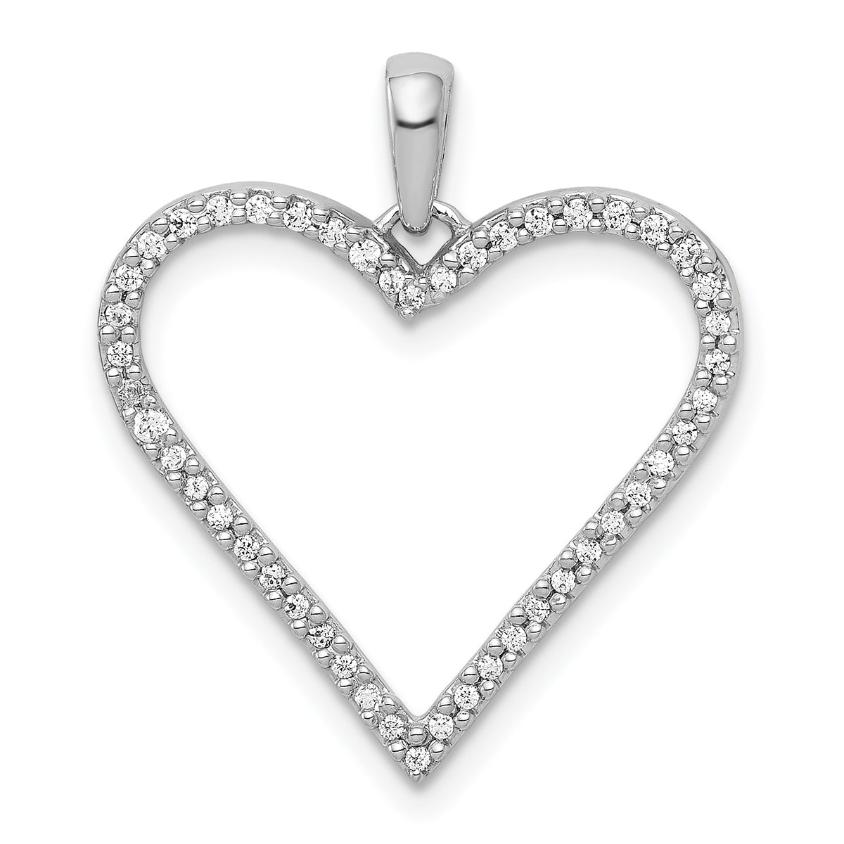 14k White Gold 1/6ct. Diamond Heart Pendant-PM4871-016-WA