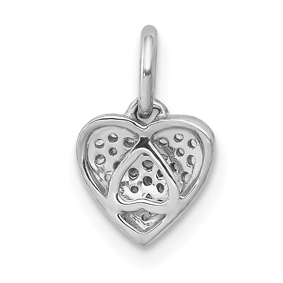 14k White Gold 1/10ct. Diamond Heart Pendant-PM4872-010-WA