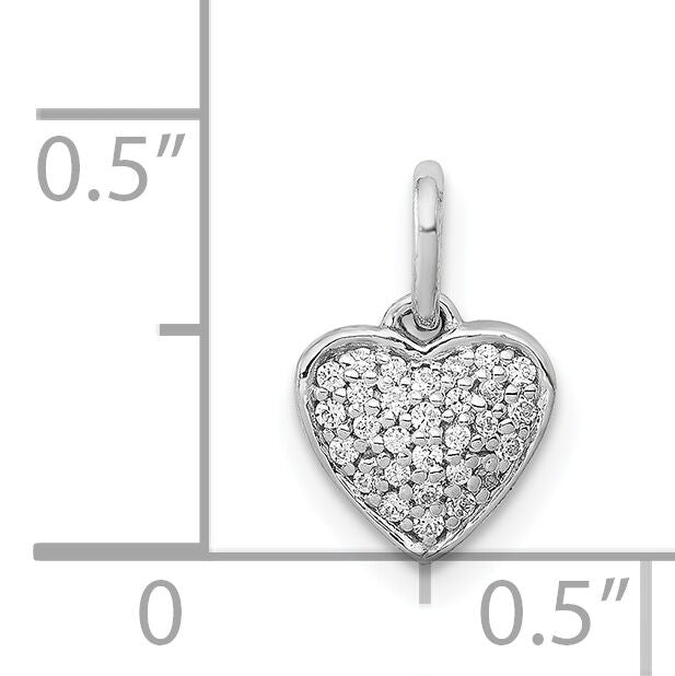 14k White Gold 1/10ct. Diamond Heart Pendant-PM4872-010-WA