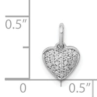 14k White Gold 1/10ct. Diamond Heart Pendant-PM4872-010-WA