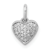 14k White Gold 1/10ct. Diamond Heart Pendant-PM4872-010-WA