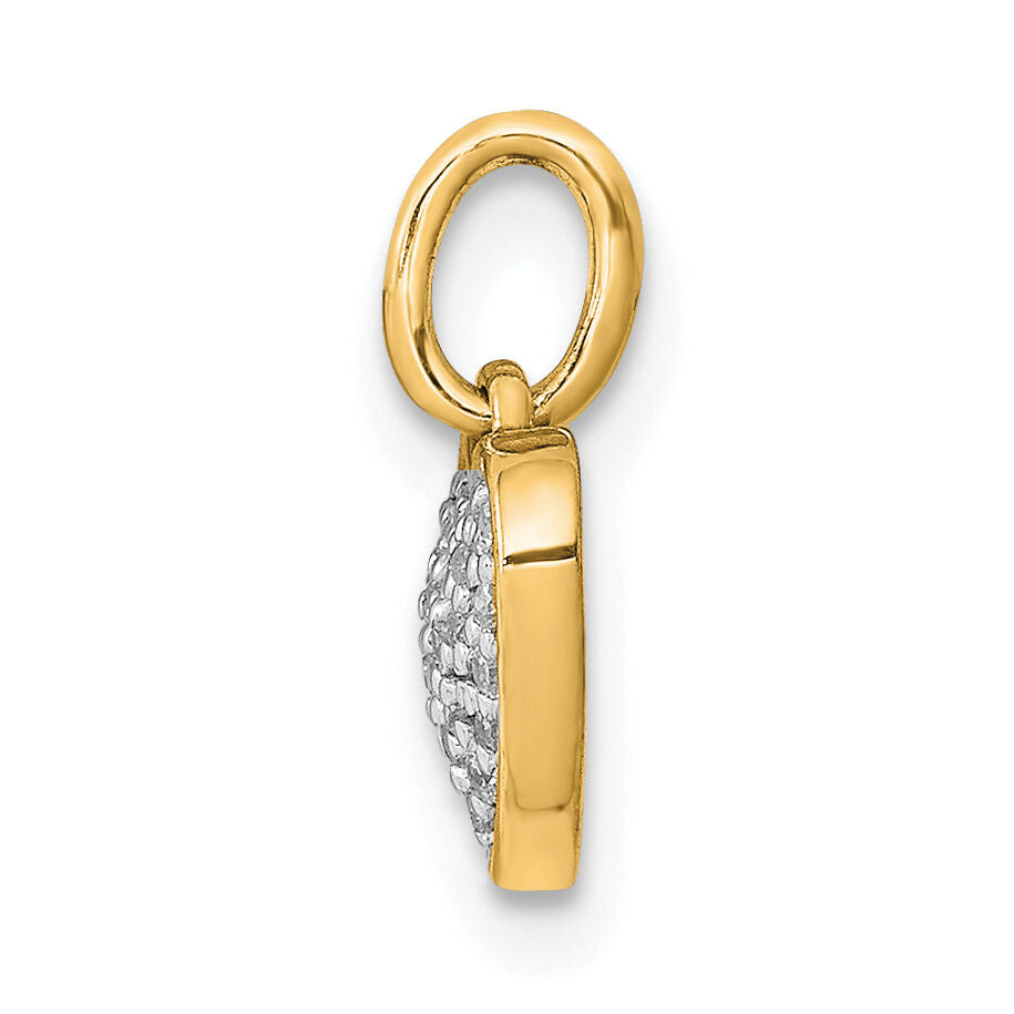 14k 1/10ct. Diamond Heart Pendant-PM4872-010-YA