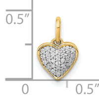 14k 1/10ct. Diamond Heart Pendant-PM4872-010-YA