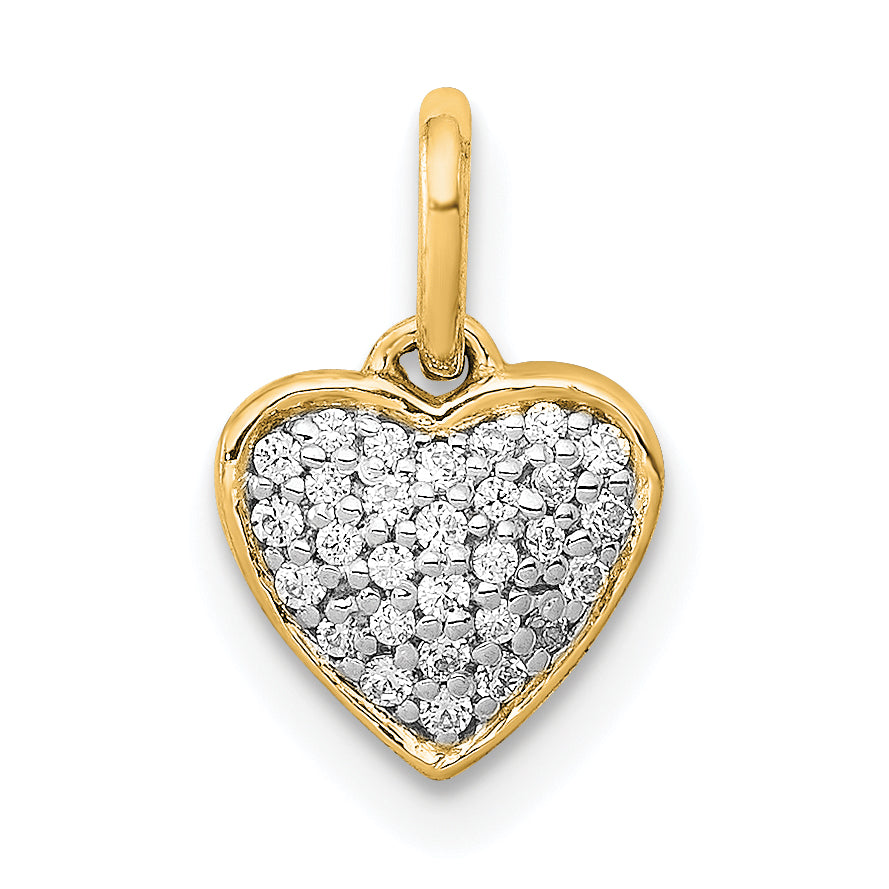 14k 1/10ct. Diamond Heart Pendant-PM4872-010-YA