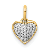 14k 1/10ct. Diamond Heart Pendant-PM4872-010-YA