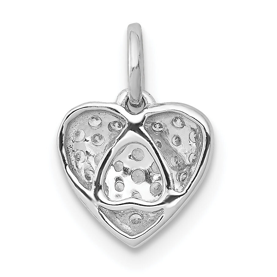 14k White Gold 1/5ct. Diamond Heart Pendant-PM4872-020-WA