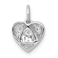 14k White Gold 1/5ct. Diamond Heart Pendant-PM4872-020-WA