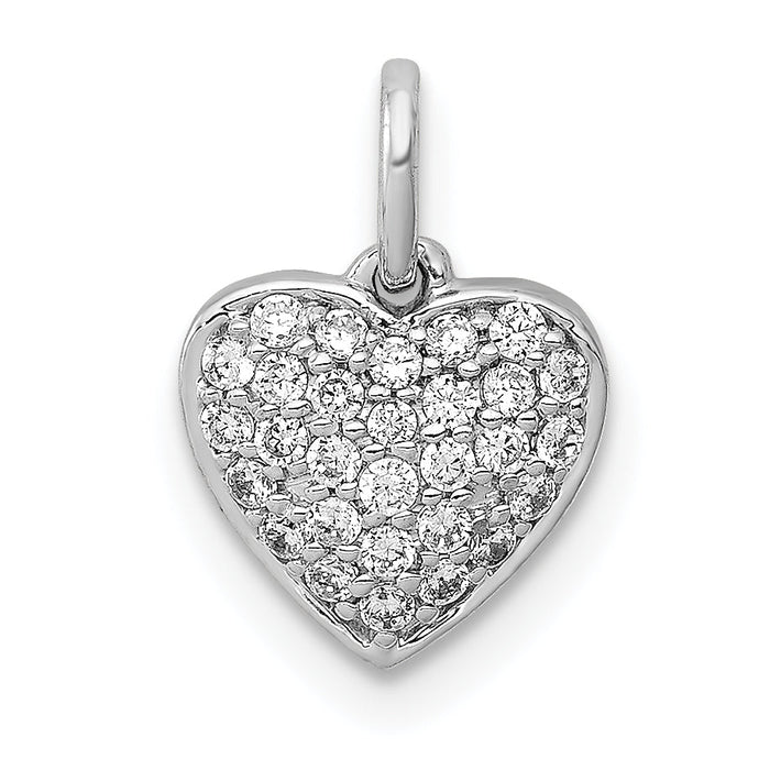 14k White Gold 1/5ct. Diamond Heart Pendant-PM4872-020-WA