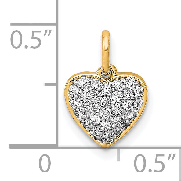 14k Yellow Gold 1/5ct. Diamond Heart Pendant-PM4872-020-YA
