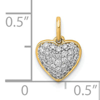 14k Yellow Gold 1/5ct. Diamond Heart Pendant-PM4872-020-YA