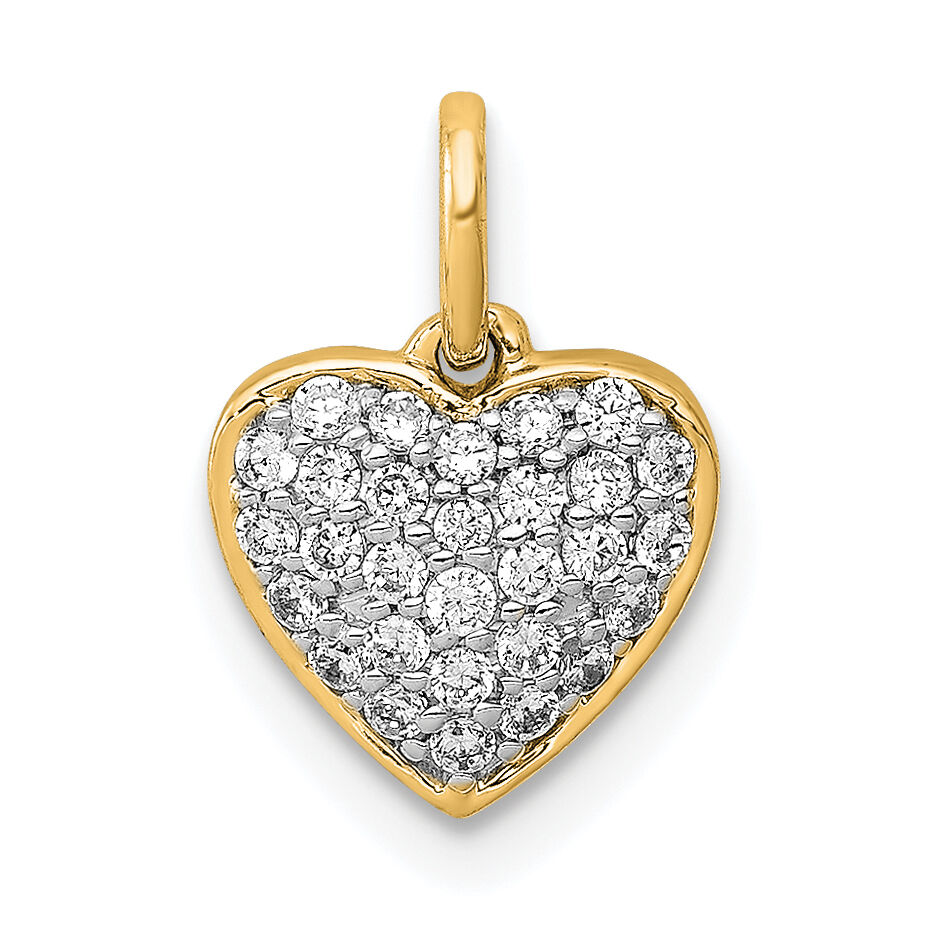 14k Yellow Gold 1/5ct. Diamond Heart Pendant-PM4872-020-YA