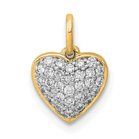 14k Yellow Gold 1/5ct. Diamond Heart Pendant-PM4872-020-YA