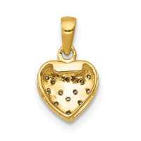 14k w/ White Rhodium Diamond Heart Pendant-PM4873-005-YA