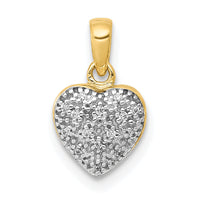 14k w/ White Rhodium Diamond Heart Pendant-PM4873-005-YA