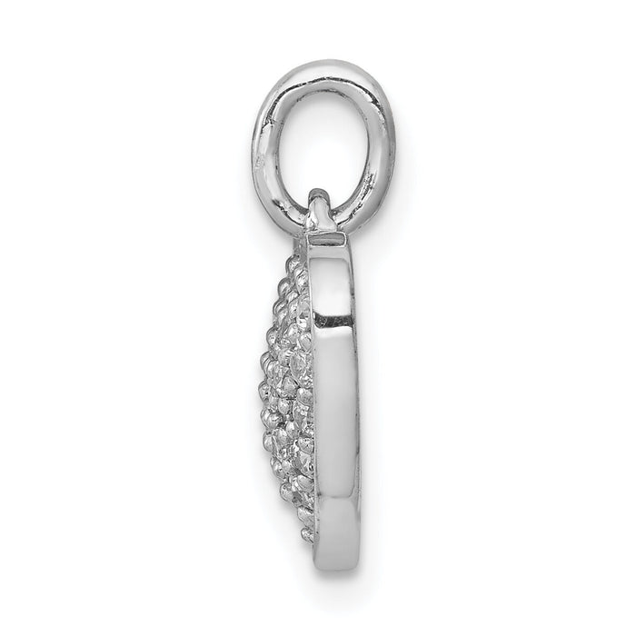 14k White Gold 3/8ct. Diamond Heart Pendant-PM4875-040-WA