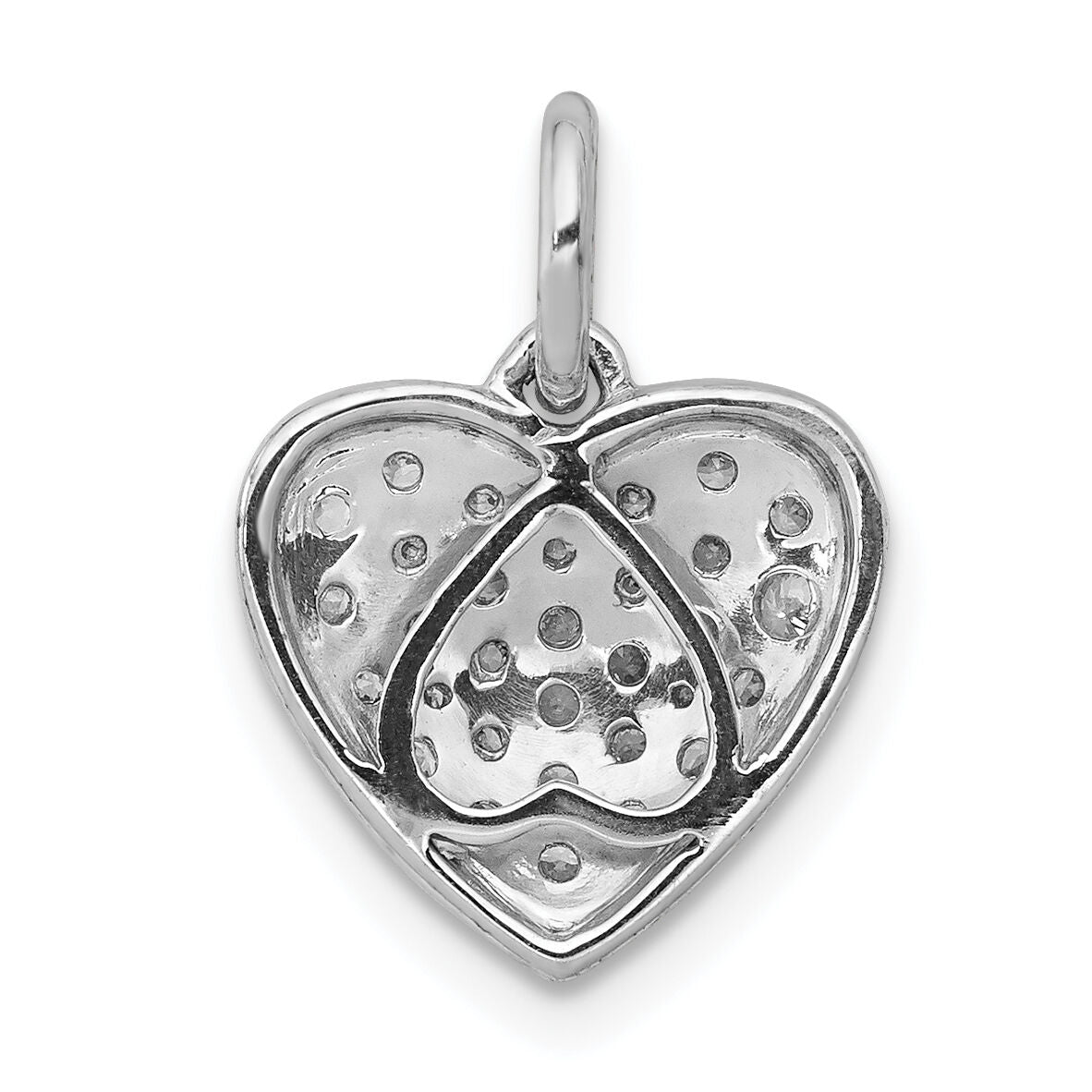 14k White Gold 3/8ct. Diamond Heart Pendant-PM4875-040-WA