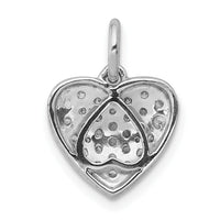 14k White Gold 3/8ct. Diamond Heart Pendant-PM4875-040-WA