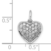 14k White Gold 3/8ct. Diamond Heart Pendant-PM4875-040-WA