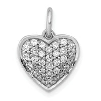 14k White Gold 3/8ct. Diamond Heart Pendant-PM4875-040-WA