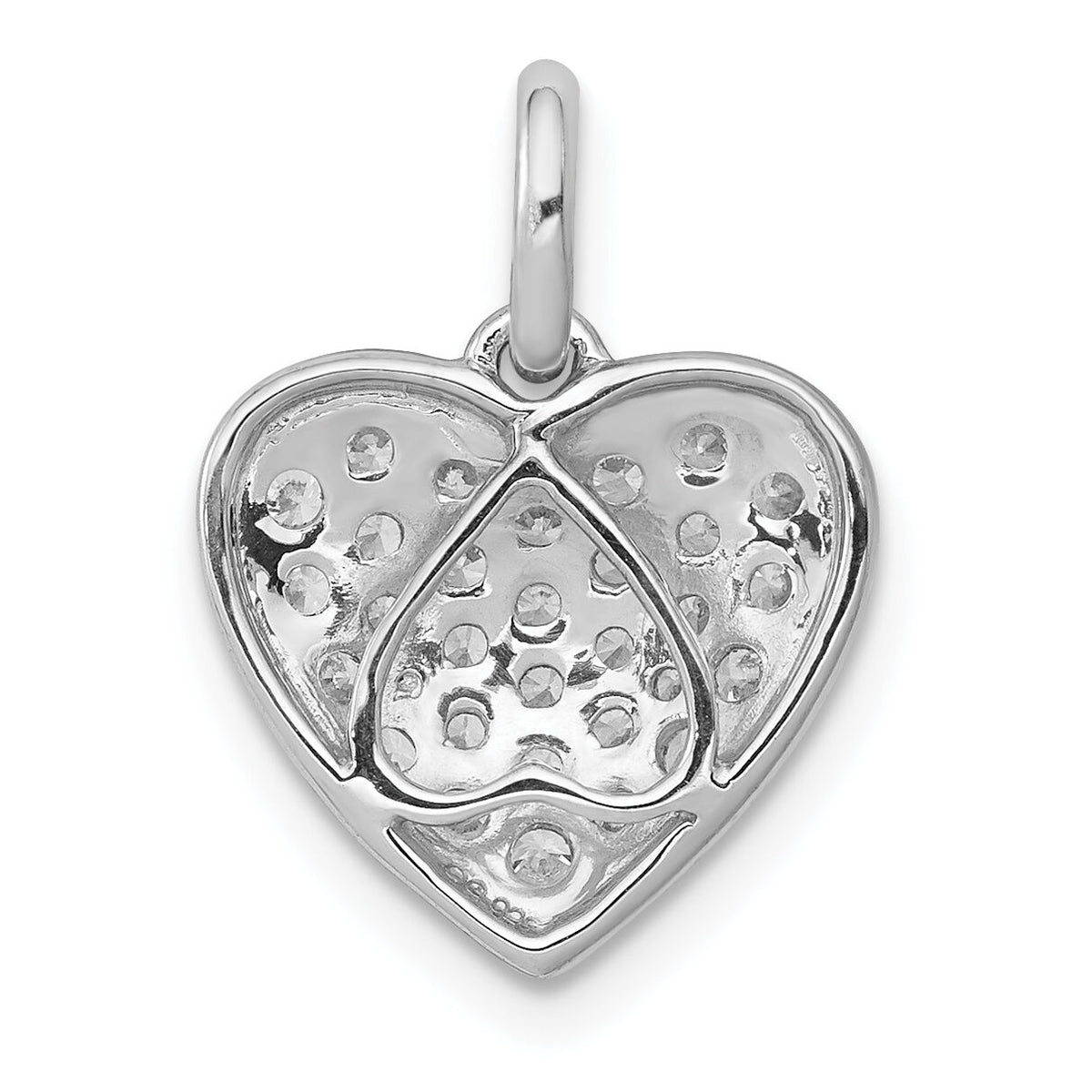 14k White Gold 1/2ct. Diamond Heart Pendant-PM4876-050-WA