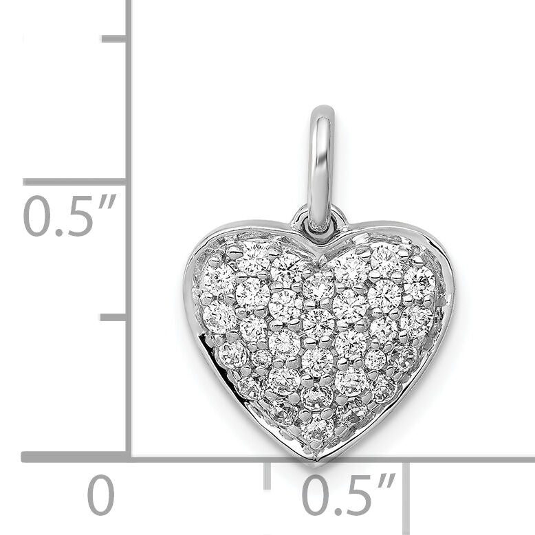 14k White Gold 1/2ct. Diamond Heart Pendant-PM4876-050-WA