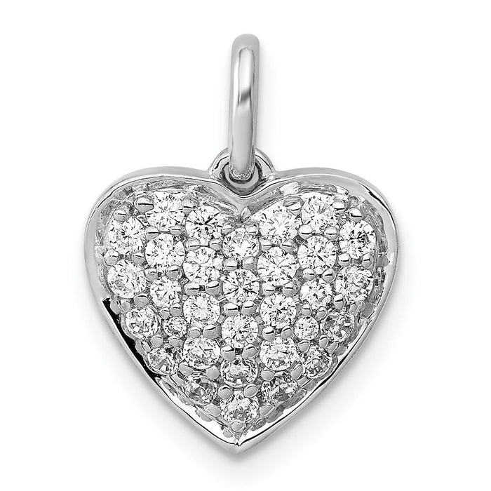 14k White Gold 1/2ct. Diamond Heart Pendant-PM4876-050-WA