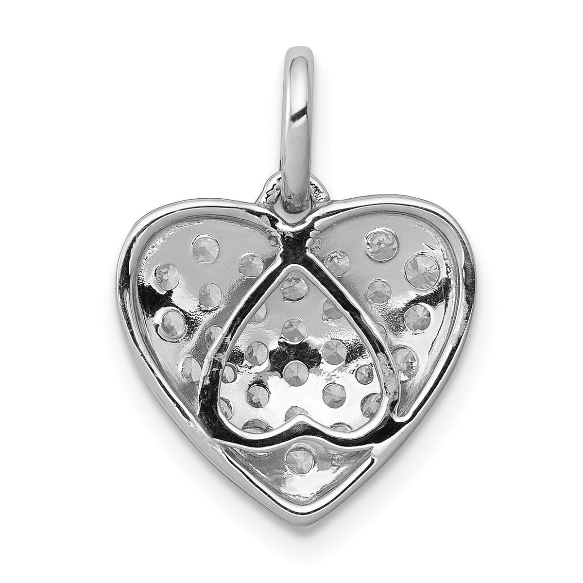 14k White Gold 5/8ct. Diamond Heart Pendant-PM4877-062-WA