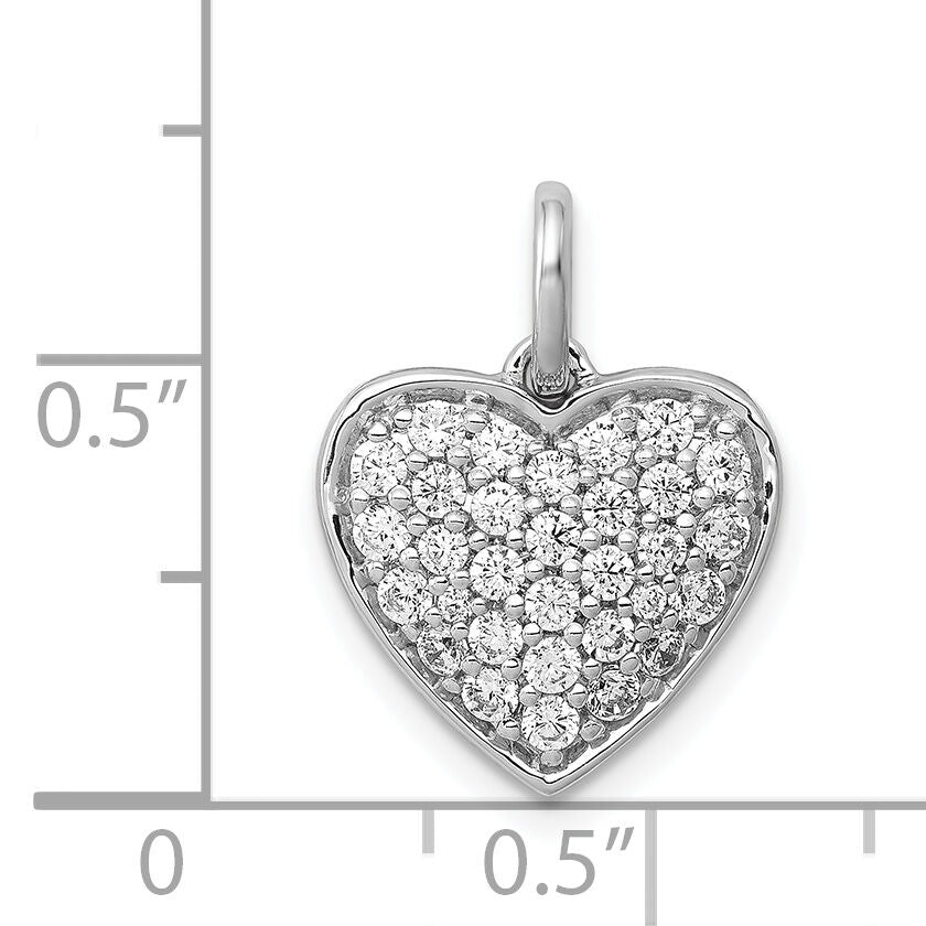 14k White Gold 5/8ct. Diamond Heart Pendant-PM4877-062-WA