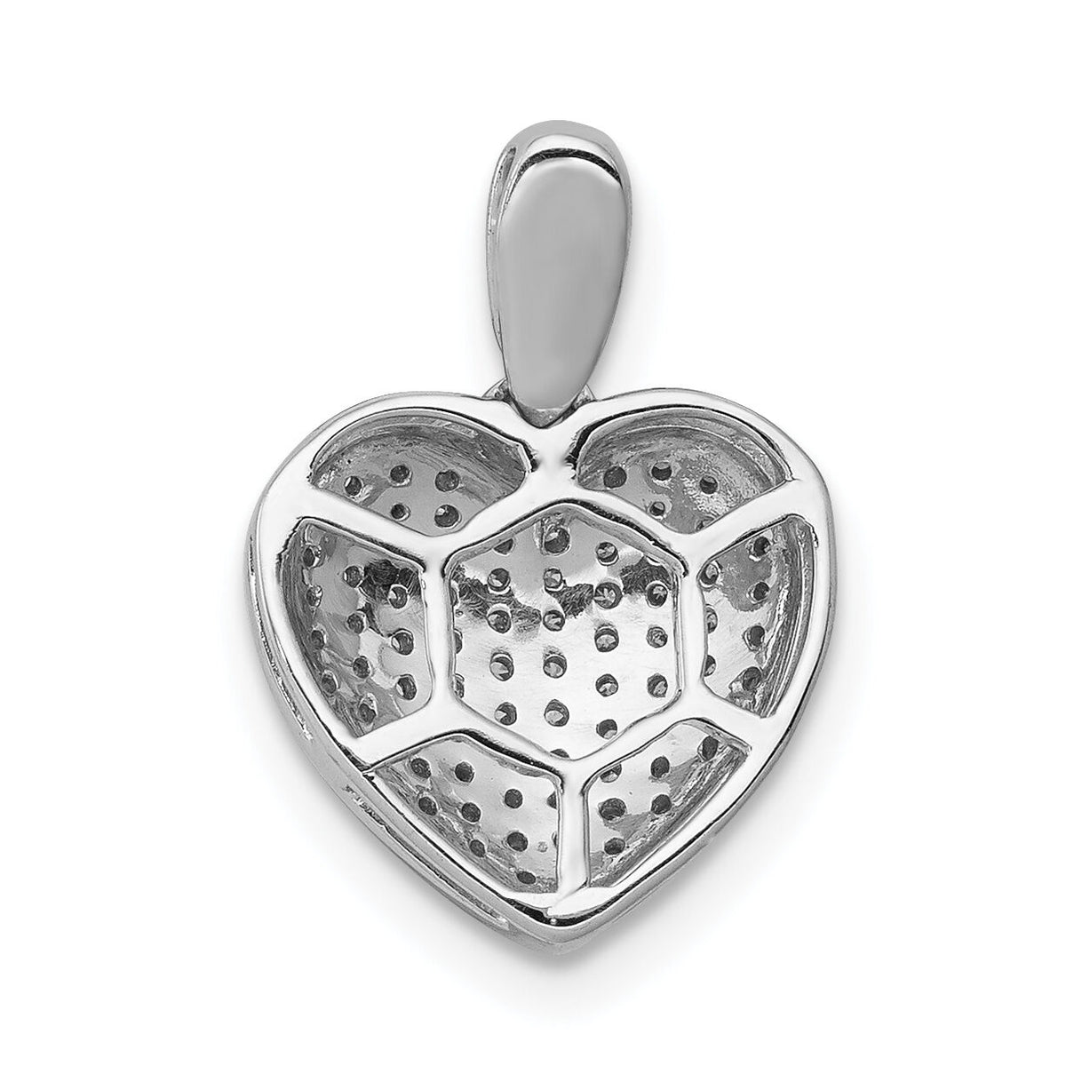 14k White Gold 1/4ct. Diamond Heart Pendant-PM4879-025-WA
