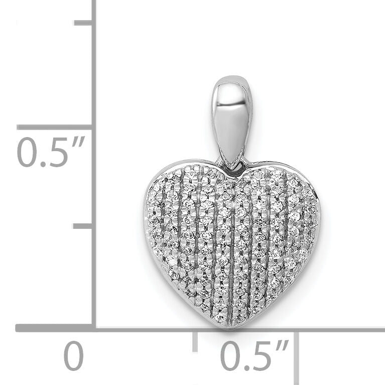 14k White Gold 1/4ct. Diamond Heart Pendant-PM4879-025-WA