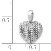 14k White Gold 1/4ct. Diamond Heart Pendant-PM4879-025-WA