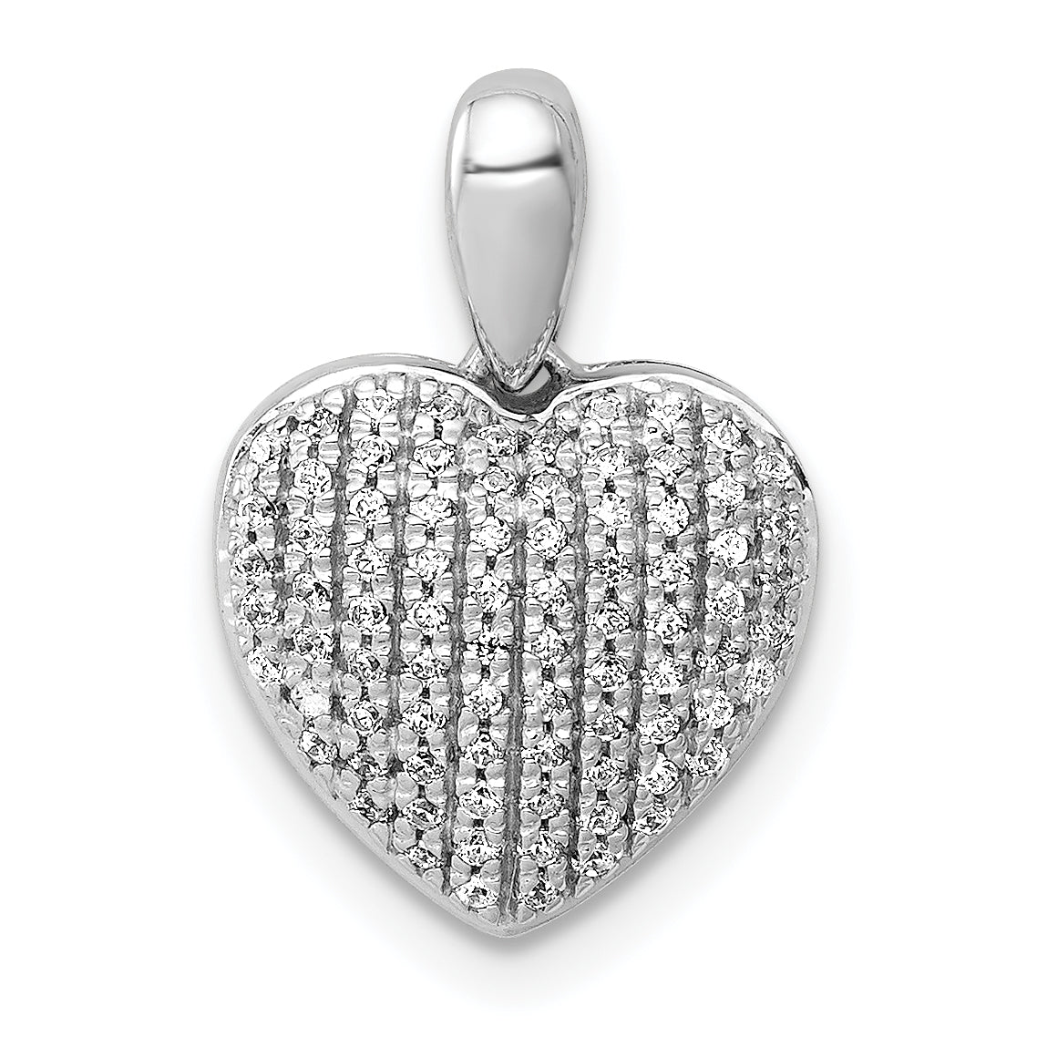 14k White Gold 1/4ct. Diamond Heart Pendant-PM4879-025-WA