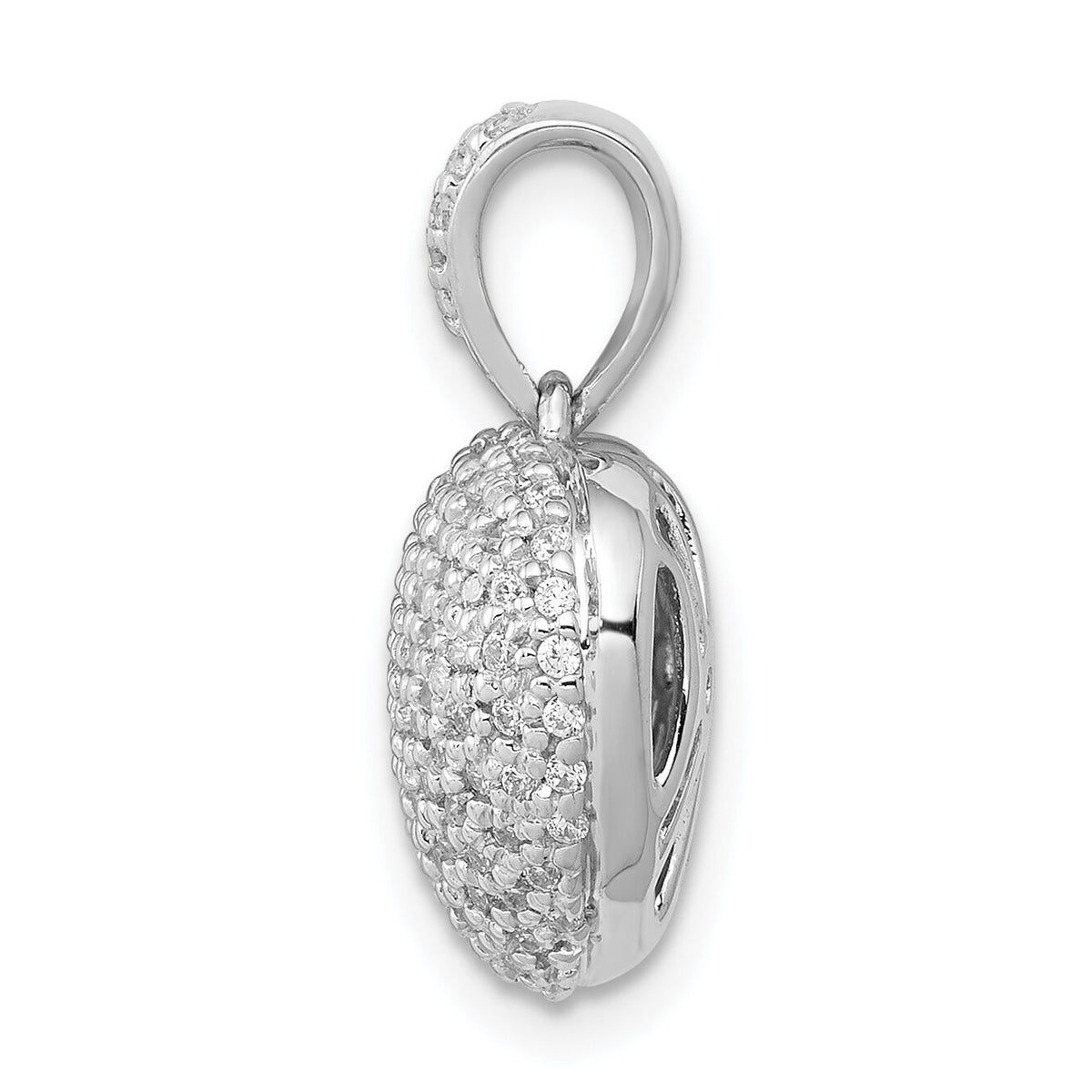 14k White Gold 3/8ct. Diamond Heart Pendant-PM4880-040-WA