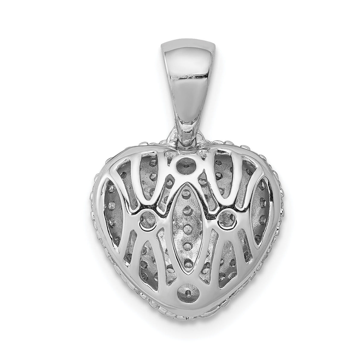 14k White Gold 3/8ct. Diamond Heart Pendant-PM4880-040-WA