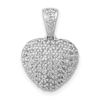 14k White Gold 3/8ct. Diamond Heart Pendant-PM4880-040-WA