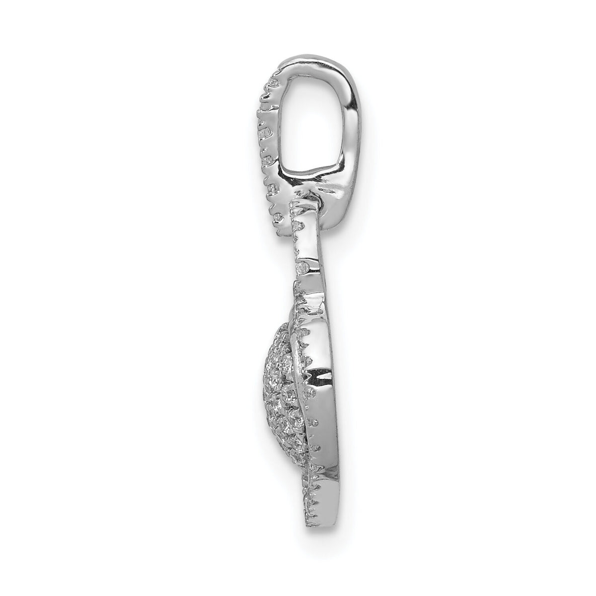 14k White Gold 1/5ct. Diamond Fancy Heart Pendant-PM4882-020-WA