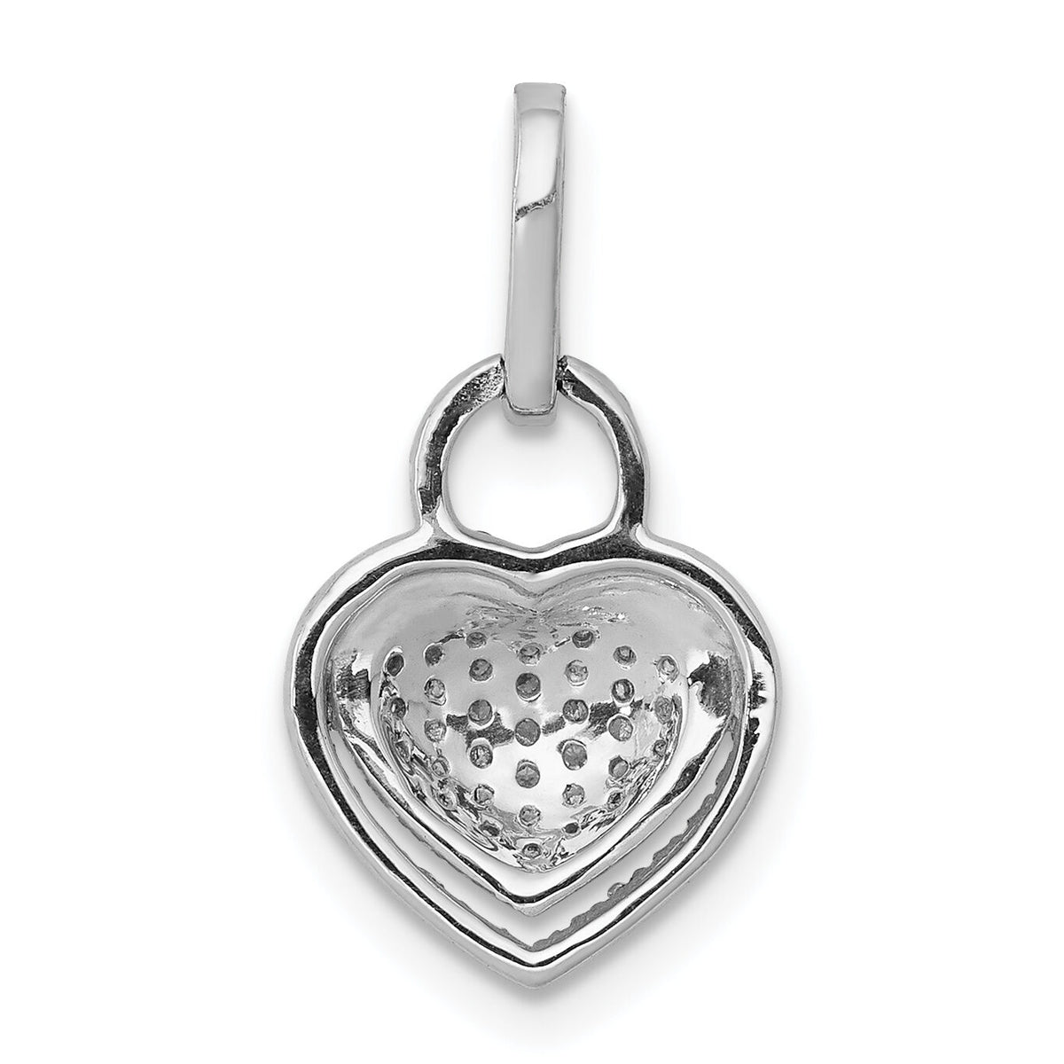 14k White Gold 1/5ct. Diamond Fancy Heart Pendant-PM4882-020-WA