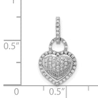 14k White Gold 1/5ct. Diamond Fancy Heart Pendant-PM4882-020-WA