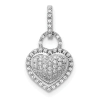 14k White Gold 1/5ct. Diamond Fancy Heart Pendant-PM4882-020-WA