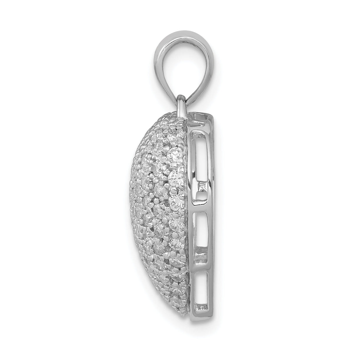14k White Gold 1ct. Diamond Fancy Heart Pendant-PM4883-100-WA