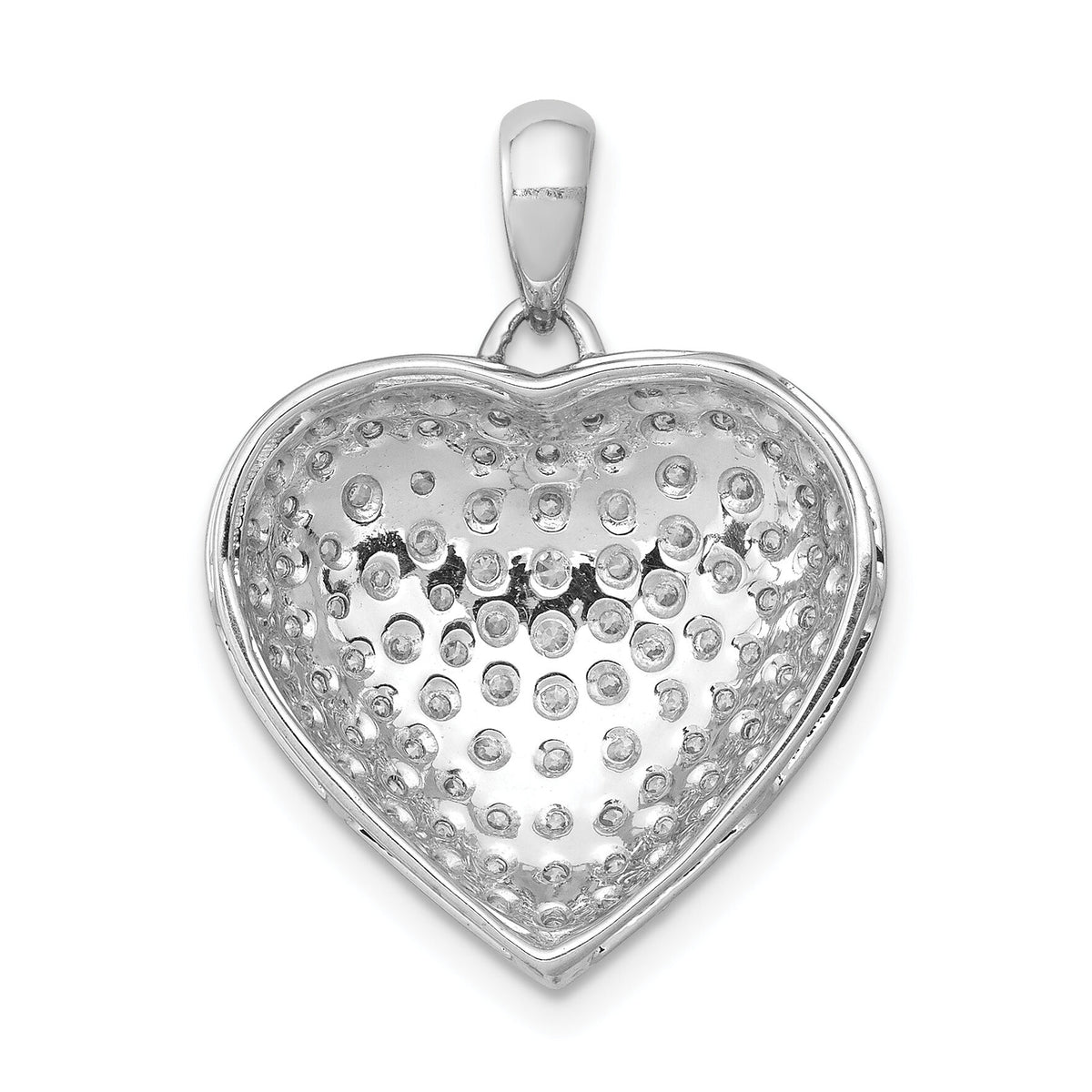 14k White Gold 1ct. Diamond Fancy Heart Pendant-PM4883-100-WA