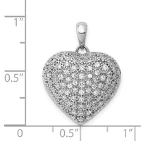 14k White Gold 1ct. Diamond Fancy Heart Pendant-PM4883-100-WA