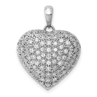 14k White Gold 1ct. Diamond Fancy Heart Pendant-PM4883-100-WA