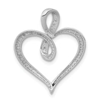 14k White Gold 1/20ct. Diamond Heart and Infinity Pendant-PM4884-005-WA