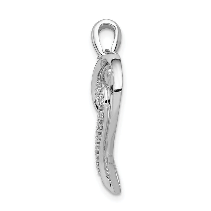 14k White Gold 1/10ct. Diamond Heart Pendant-PM4885-010-WA