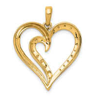14k 1/10ct. Diamond Heart Pendant-PM4885-010-YA