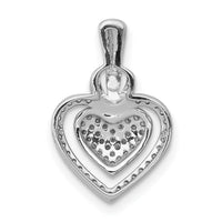 14k White Gold 1/5ct. Diamond Fancy Double Heart Chain Slide-PM4886-020-WA