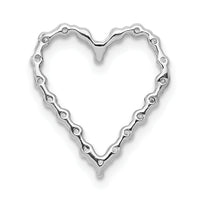 14k White Gold 1/5ct. Diamond Heart Chain Slide-PM4887-020-WA