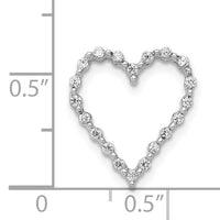 14k White Gold 1/5ct. Diamond Heart Chain Slide-PM4887-020-WA