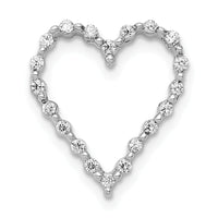 14k White Gold 1/5ct. Diamond Heart Chain Slide-PM4887-020-WA